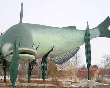 Maitland Shores Dunnville Giant catfish Shore roadside attraction