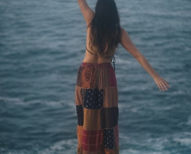 Girl Dancing Near Sea