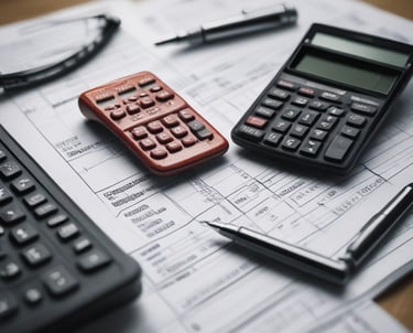 A dimly lit street scene at night features a brick building with a neon sign displaying the words 'INCOME TAX' in red and 'NOTARY PUBLIC' in green. A streetlight illuminates the space immediately around it, creating a contrast with the dark surroundings.