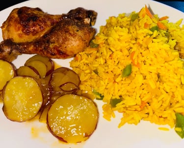 Homemade meals - Boere kos - Baked Chicken and Rice - Pretoria homemade meals - sweet potato - food