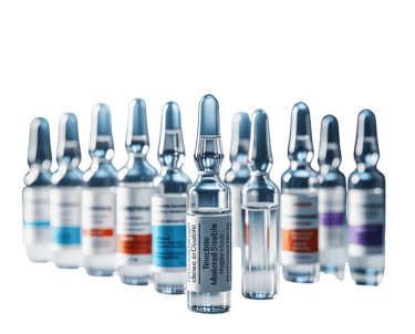a row of bottles of medicine and a bottle of medicine