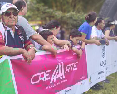 a man in a cap and sunglasses is looking at a sign that says crea