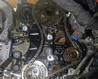 Distributieketting van een motor.