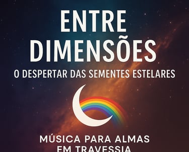 Uma lua colorida no céu