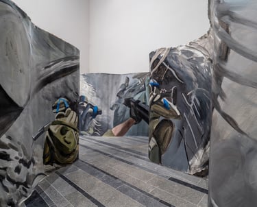 Battle in the Trench, 2025 аcrylic on canvas ©Lesia Khomenko