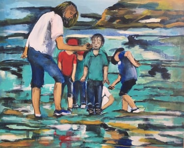 Découvertes, 2011 Acrylique sur toile ©Mireille Derbré