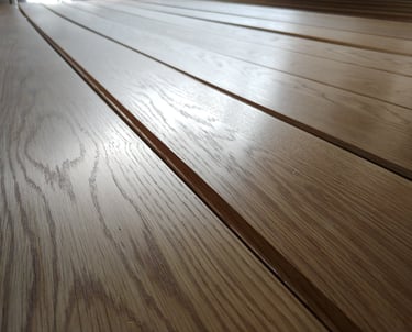 Old Masters Satin urethane gel stain, clear, rub on, rub off, 3 times, scuff sanded between coats.