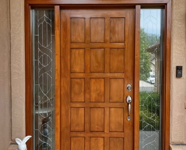 Refinished exterior front door