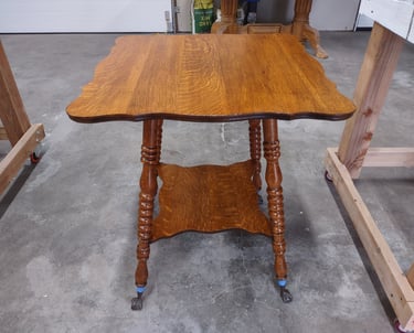 A Parlor table found on the curb restored to it's former glory.