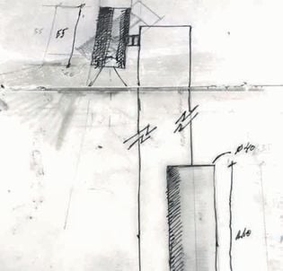 esbozo dibujo a lápiz lampara 2092bt