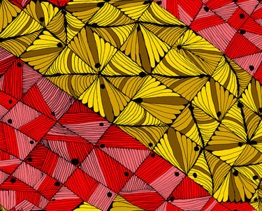 “Golden geometric seamless pattern with artistic stripe layering — part of Kraalikaa’s Prelude Colle