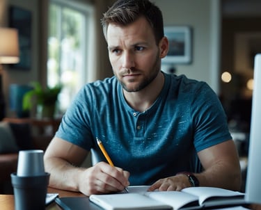 un homme se forme à la création d'entreprise à temps choisi