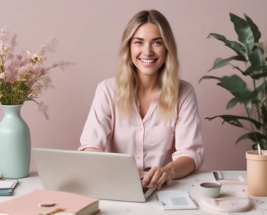 A couple is sitting together, with the woman wearing a floral headband and a green dress gently touching her pregnant belly. The man is smiling while holding an open book. They are in an indoor setting near a wooden window.