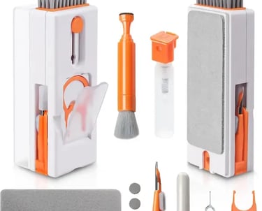 Alyvisun Kit Nettoyage Clavier, 11 en 1 Nettoyeur Claviers PC Multifonctionnel, Keyboard Cleaner Brosse à Outils,