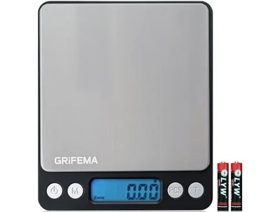 GRIFEMA GA2003 Balance de Cuisine Électronique de Haute Précision 500g/0,01g avec Écran LCD Rétroécl