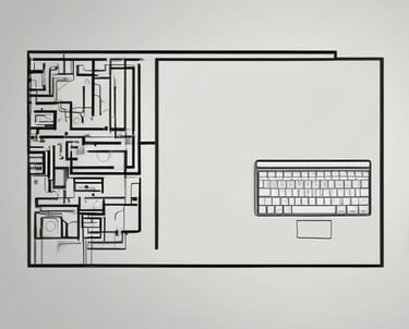 A creative workspace with video editing tools and multiple screens displaying timelines.