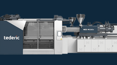 A Tederic NEO M1080V industrial injection molding machine for high-precision plastic manufacturing.
