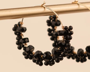 Photo professionnelle d'une boucle d'oreille artisanale