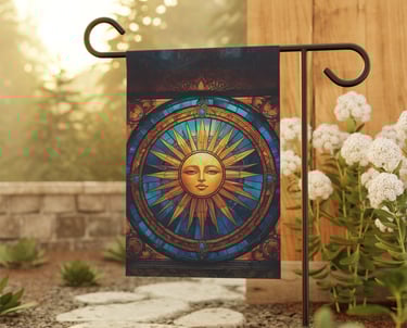 sun design garden flag