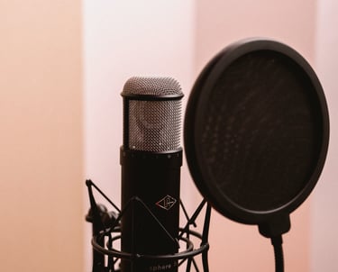 microfono, microfono in studio di registrazione
