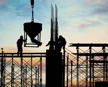 a crane is lifting a crane with a crane