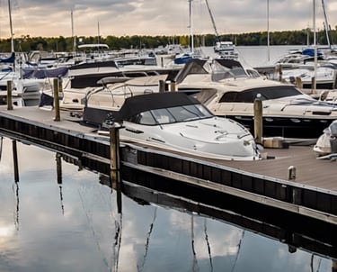 a bunch of boats docked at a dock