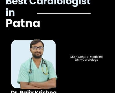 Flyer showing Dr. Rajiv Krishna as Best Cardiologist in Patna.