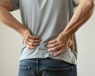 Fiqgura mostrando uma pessoa com dor lombar