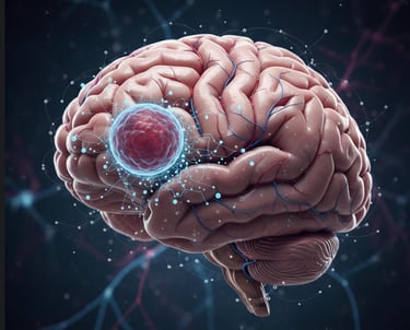 Figura esquemática artística do tumor cerebral em Fortaleza