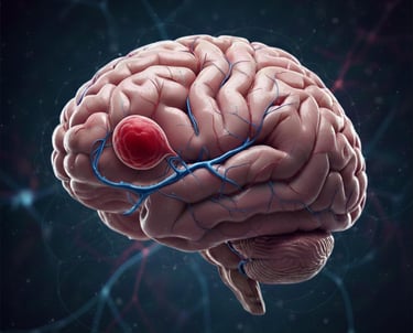 Figura esquemática artística do aneurisma cerebral