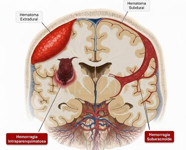 Ilustração de Hemorragias cerebrais para site do Dr Gilnard em Fortaleza