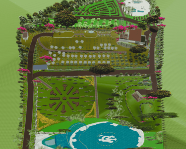 Diseños 3D permacultura  finca permacultura  bosque alimentario finca agricultura ecológica, humedal