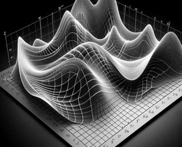 a computer generated image of a 3d printed model of a mountaintop