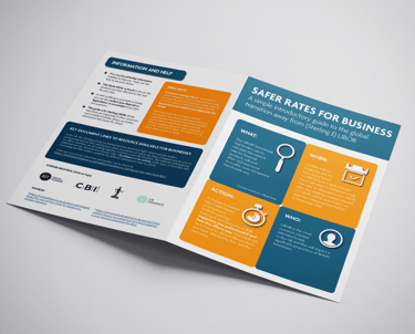 a mockup of a bifold leaflet
