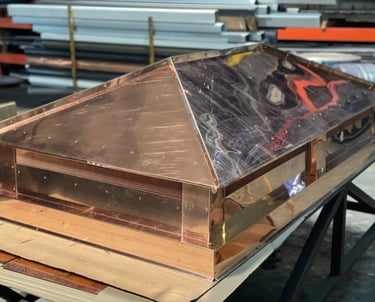 Copper gutter system with high-quality soldered joints