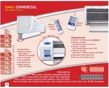 Olefini Air curtain Commercial