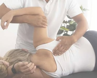 female having remedial myofascial release in Wollongong Therapy Clinic