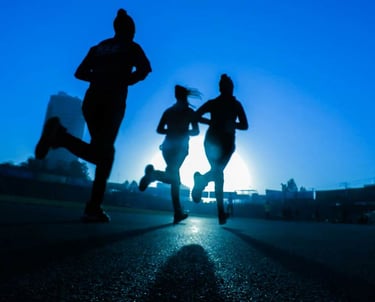 image of runners running post sports massage recovery