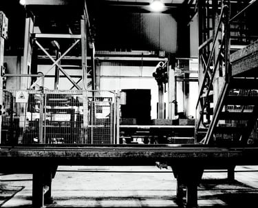 Foto en blanco y negro industria "servicios seguridad industrial"