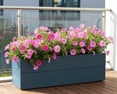 window flower planter box bespoke size handmade painted in colour