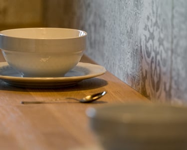 Area colazione presente in ogni appartamento