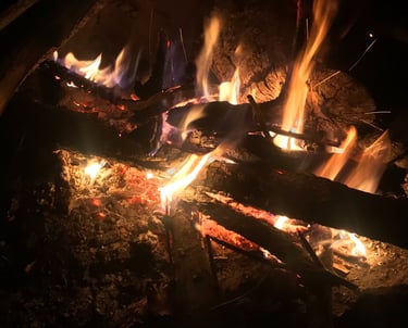 Camp fire photograph of fire Digital art