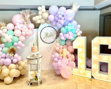 Sweet 16 event styling in Atlanta by Trendy Fun Party. birthday styling at Johns Creek Georgia 