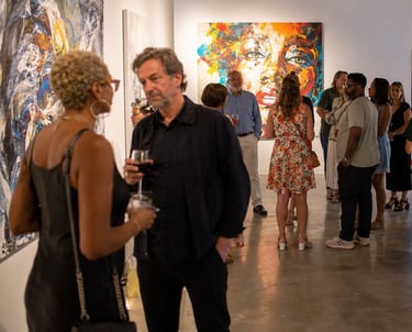 Art exhibition opening and networking event at EVO Space & Studio in Johns Creek
