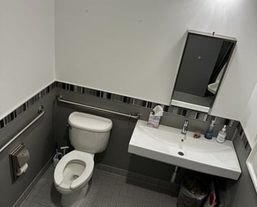 Bathroom stall divider installation. Commercial grade materials, very durable 