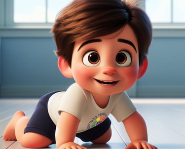 Criança feliz no berçário