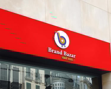 Modern logo “BB shopping cart” concept for Brand Bazar by The Gravids