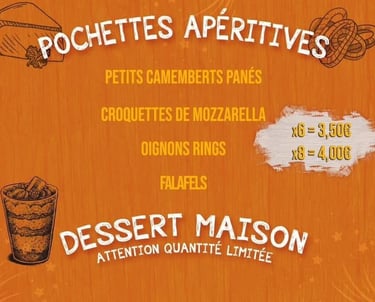 les différentes pochettes apéritives de L'Annexe