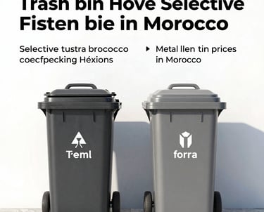 Close-up of HDPE plastic, metal, and stainless steel materials under bright sunlight.