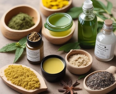 A calming image of a steaming cup of herbal tea.